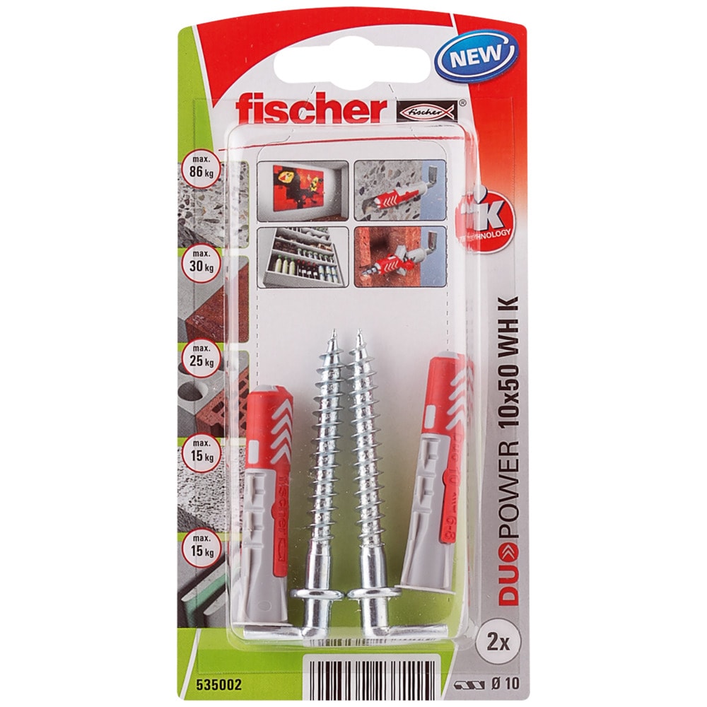 Set dibluri FISCHER DuoPower, 10 x 50mm, 2 bucati