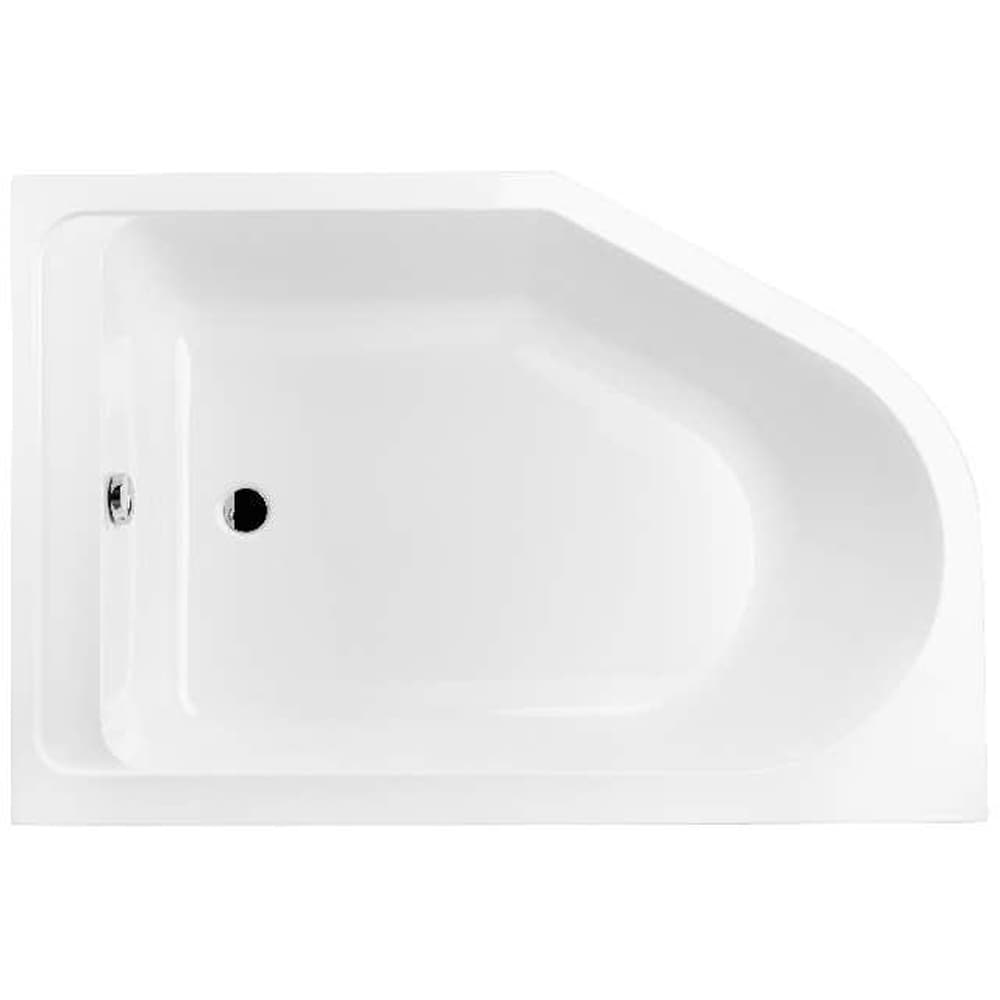 Cada baie GOODHOME Cavally, stanga, acril, 150 x 100 x 39.5 cm, alb