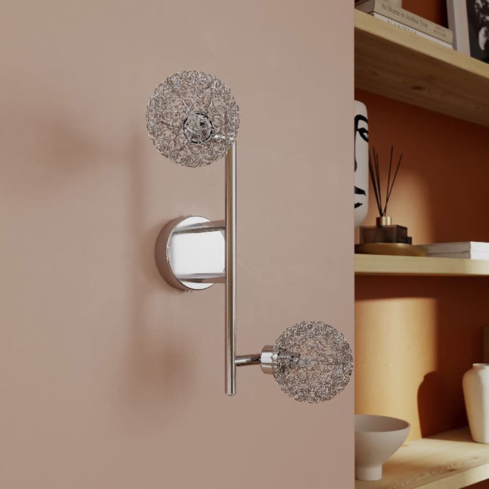 Spot dublu GOODHOME Phaidros, 40W, G9, IP20, argintiu