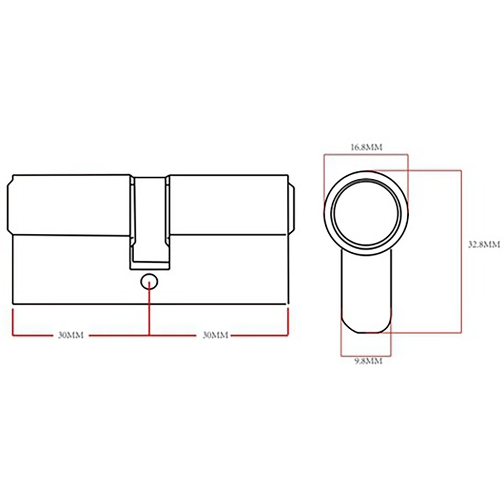 CILINDRU ALAMA 30X30MM 3 CHEI