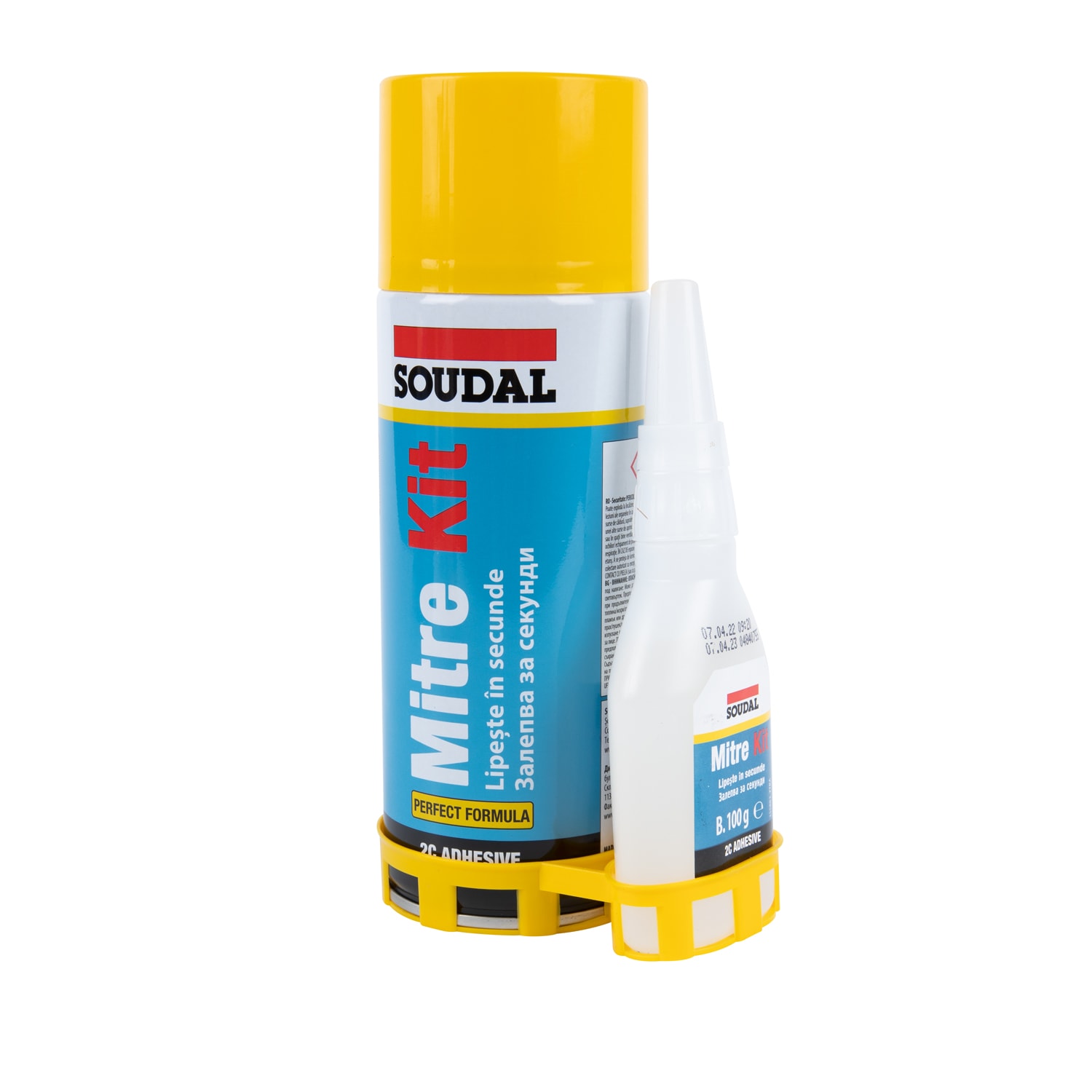 Set Adeziv universal SOUDAL Mitre Kit, transparent, 100 g + 400 ml