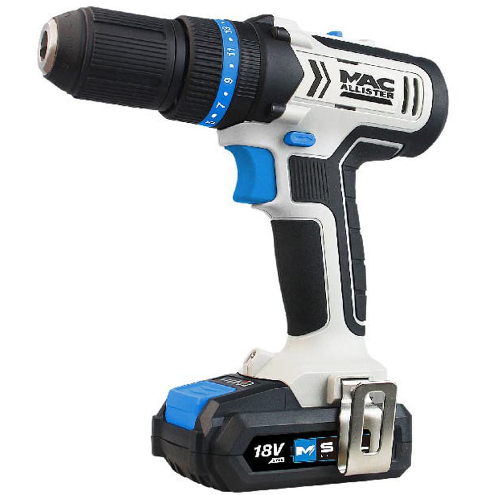 Masina de gaurit si insurubat cu percutie (Bormasina) Mac Allister MCD18-Li-2, 18V, 2x2Ah, 2250rpm, 45Nm