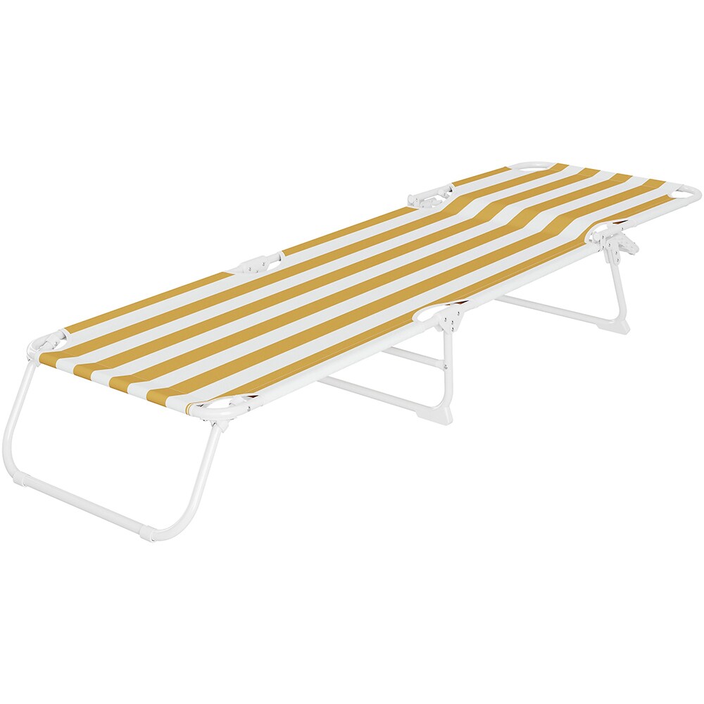 Sezlong gradina Curacao, otel, 183 x 57.5 x 79 cm, galben