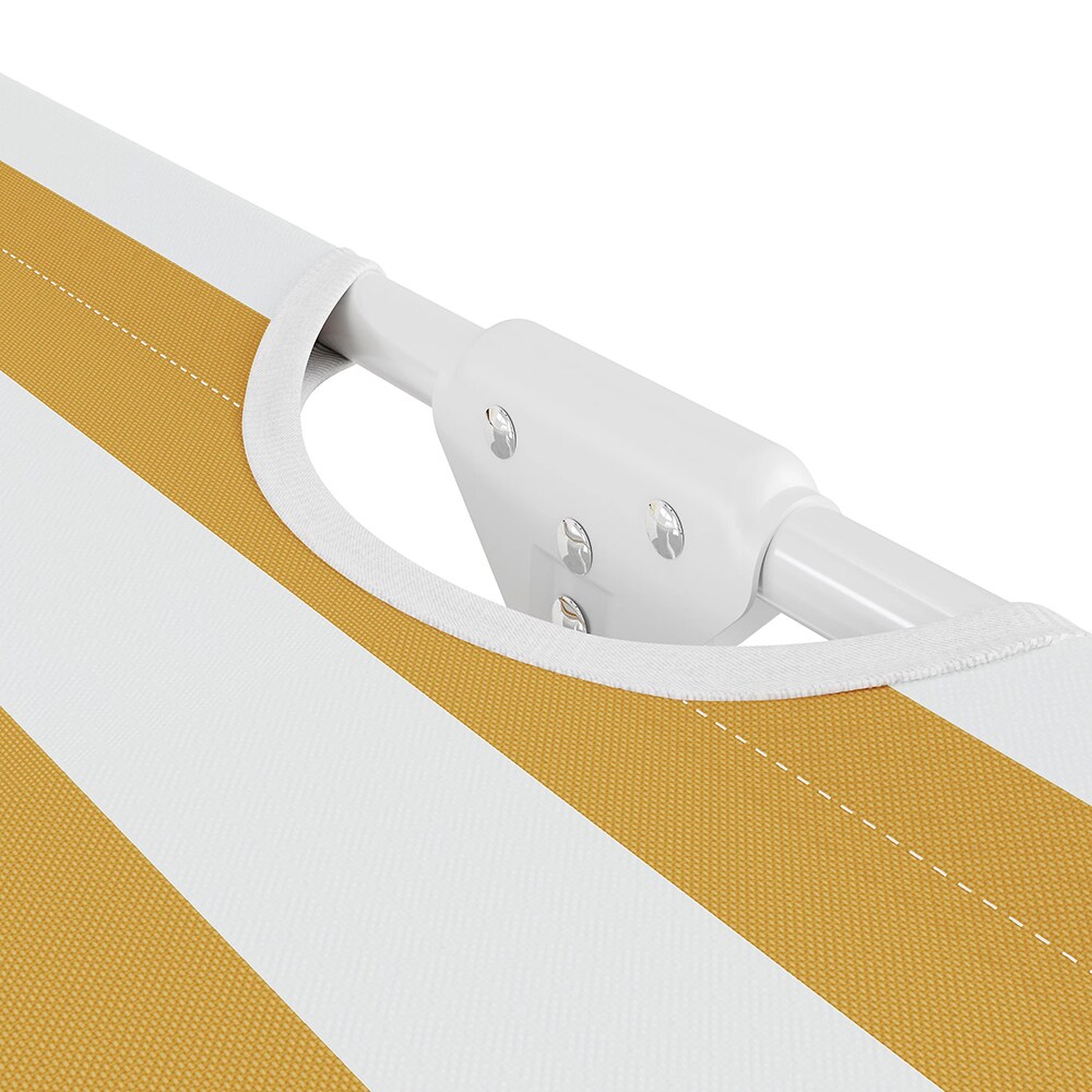 Sezlong gradina Curacao, otel, 183 x 57.5 x 79 cm, galben