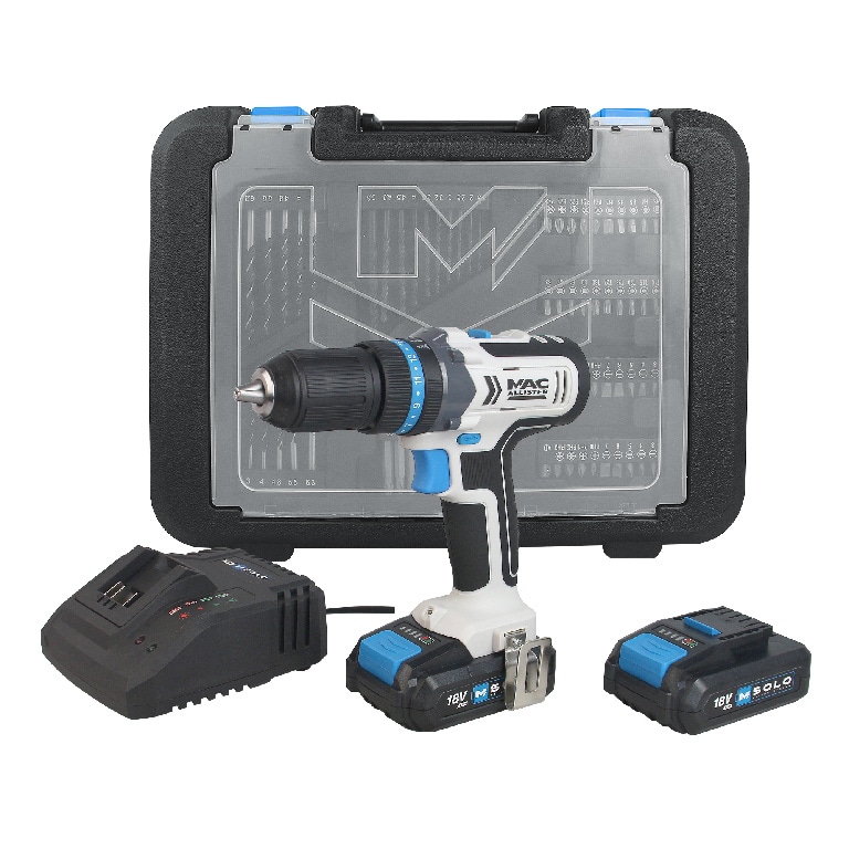 Masina de gaurit si insurubat Mac Allister SOLO MCD18-LI-2, 18V, 2Ah, 1500rpm, 71 accesorii