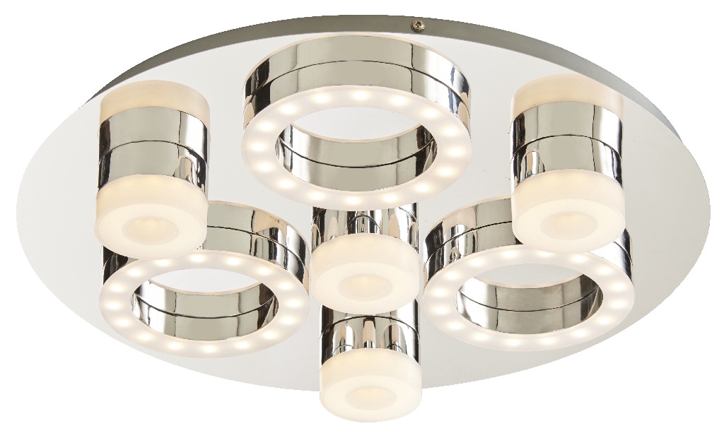 Plafoniera LED, 1 x 18,3 W, crom, metal si plastic  GoodHome 