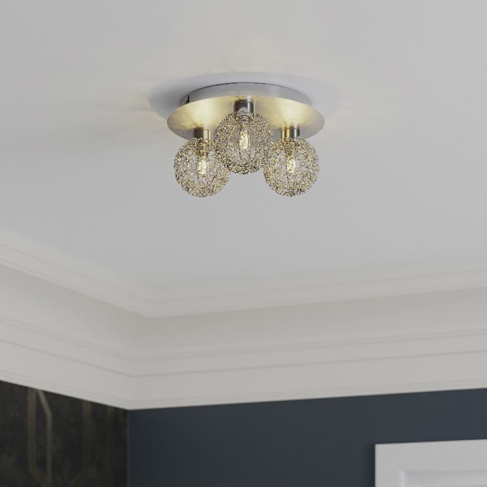 Lampa GOODHOME Phaidros, 3 x G9, 25W, metal, crom