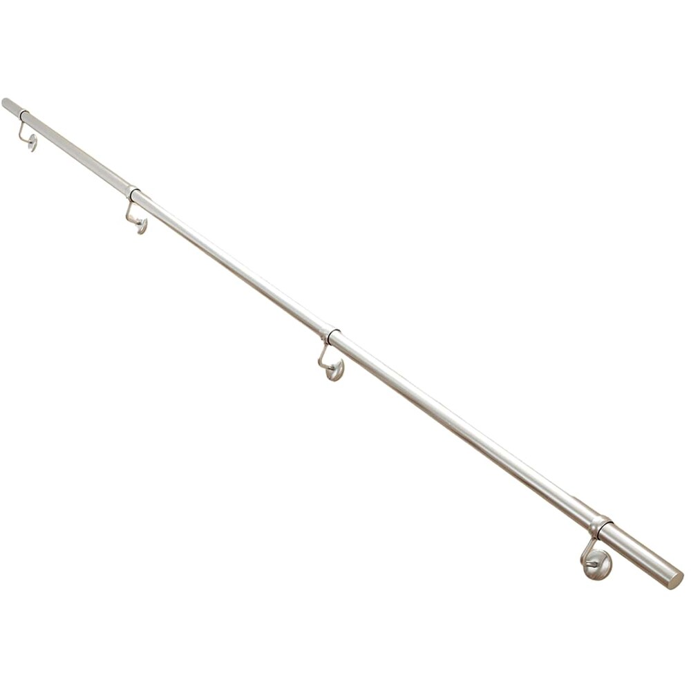 Kit balustrada perete rotunda Fortia, otel, D 40 mm, L 3.6 m, efect nichel