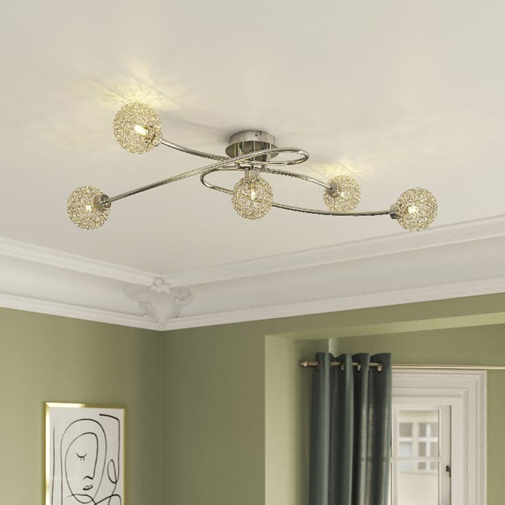 Spot 5 becuri GOODHOME Phaidros, 25W, G9, argintiu