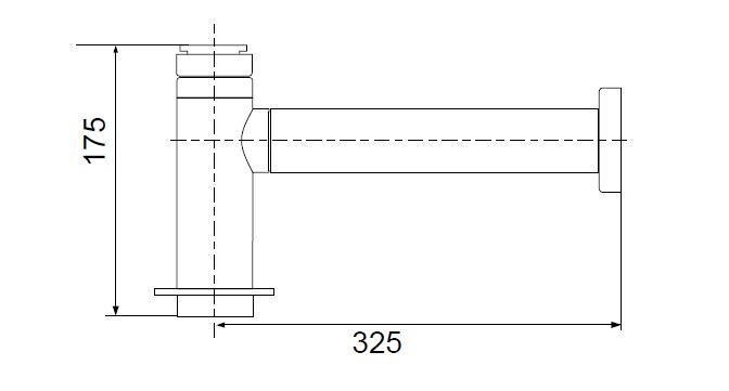 Sifon lavoar, crom, Teos, inel rotund  Wirquin