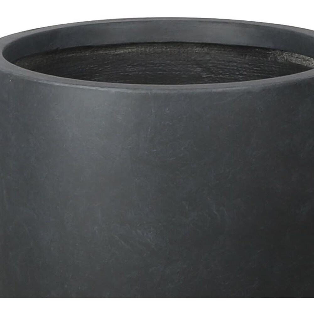 Ghiveci flori VERVE Ammer, lut, D 28 cm, gri inchis