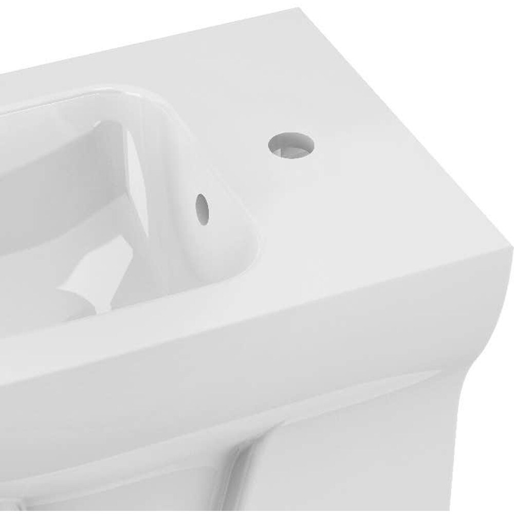 Bideu stativ GOODHOME Teesta, portelan, 35.5 x 54 x 40 cm, alb