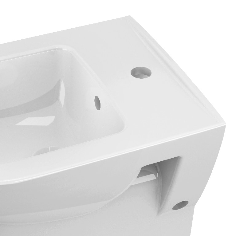 Bideu suspendat GoodHome Cavally, ceramica, 36 x 50 x 33.5 cm, alb