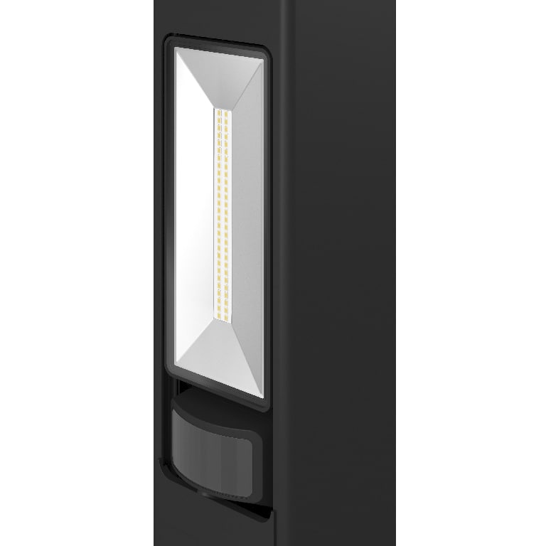 Stalp cu iluminare LED GoodHome Davern, 20W, 2000lm, 5000K, IP65, negru