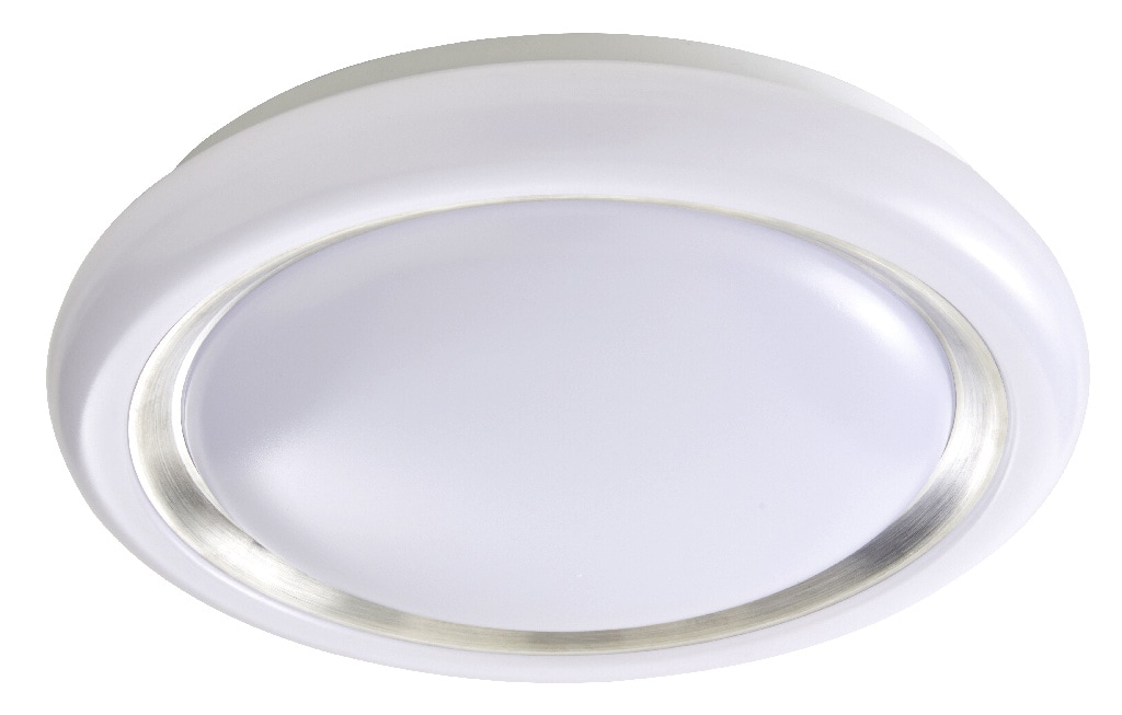 Plafoniera LED, 1 x 17 W, alb si argintiu, metal si plastic  GoodHome