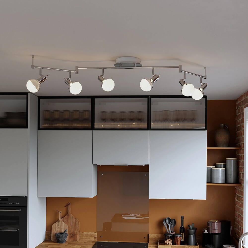 Spot LED integrat Panacea GOODHOME, 6 becuri, 4.5W, 500 lm, crom