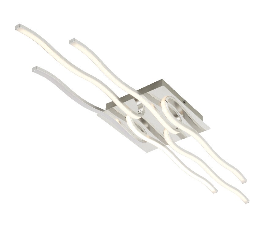 Plafoniera LED, 1 x 28.5 W, crom, metal si plastic  GoodHome 