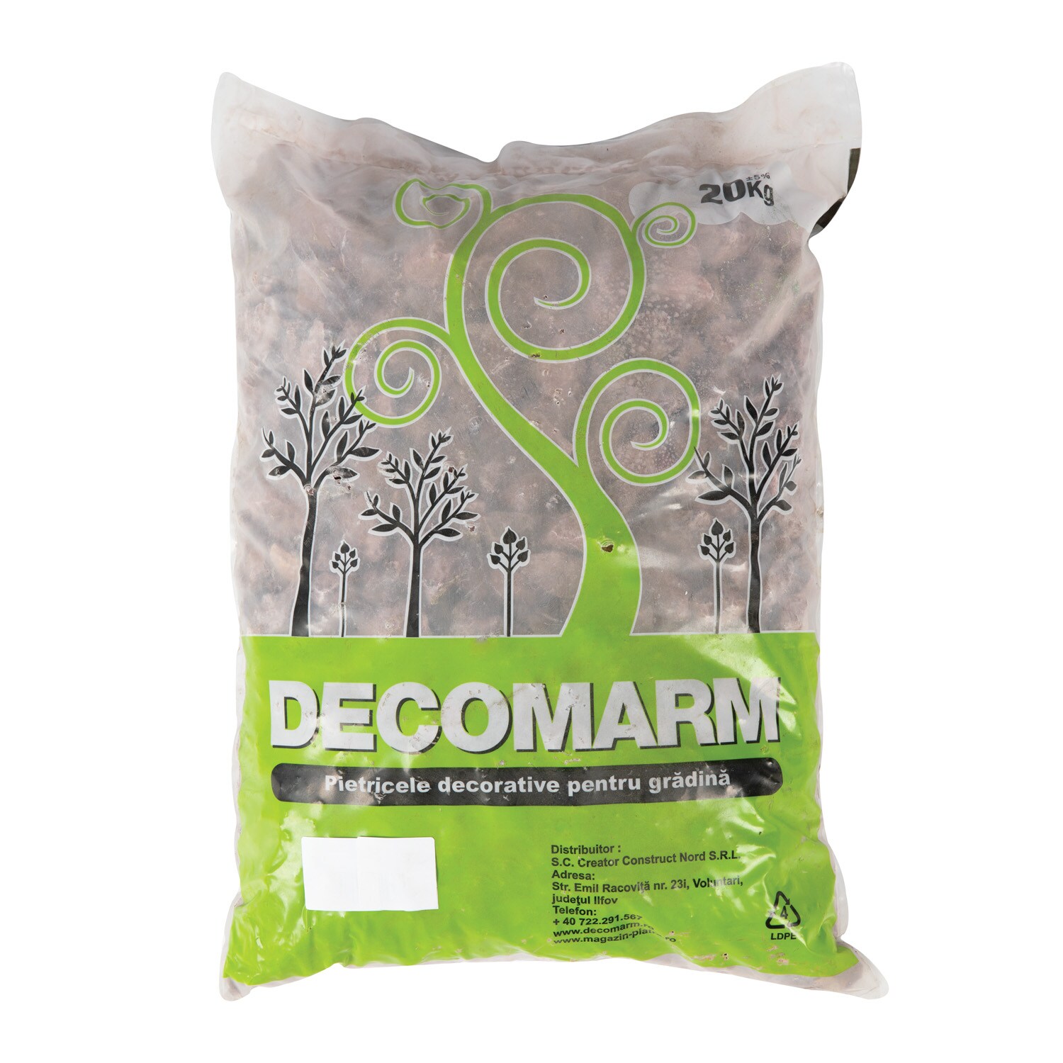 Piatra decorativa marmura, interior-exterior, rosu, 1-2 cm, 20 Kg