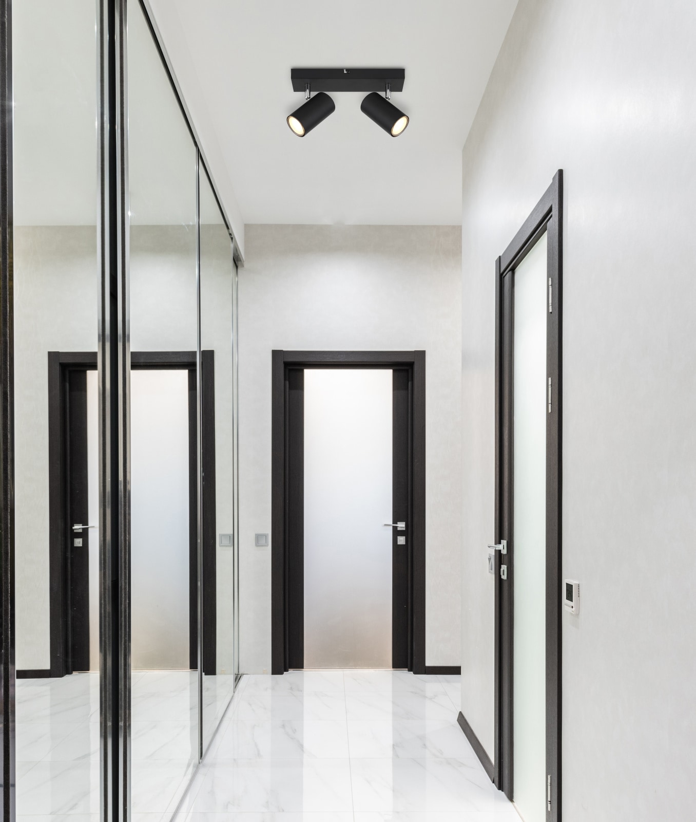 Spot Led Negru Metal 2X 35W Gu10