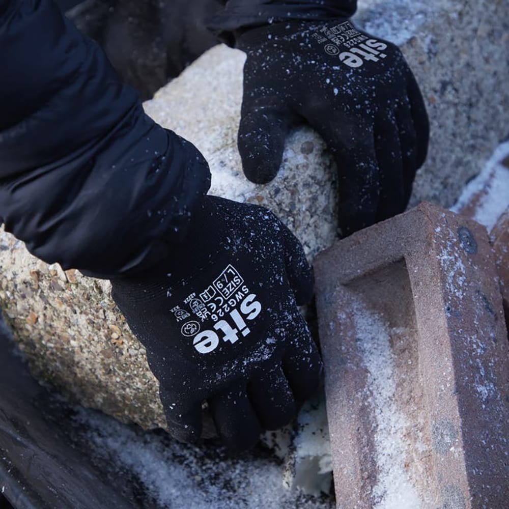 Manusi termale SITE, marimea L, nitril, negru