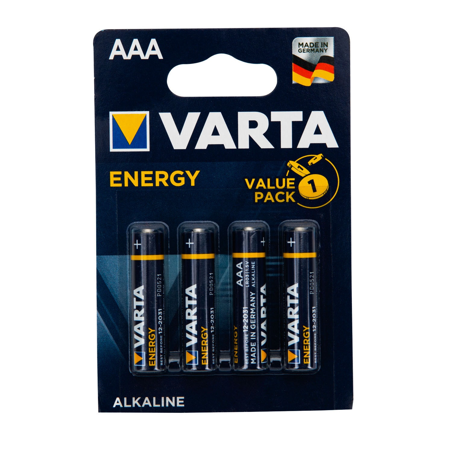 Baterii alcaline AAA R3 VARTA, 4 bucati  