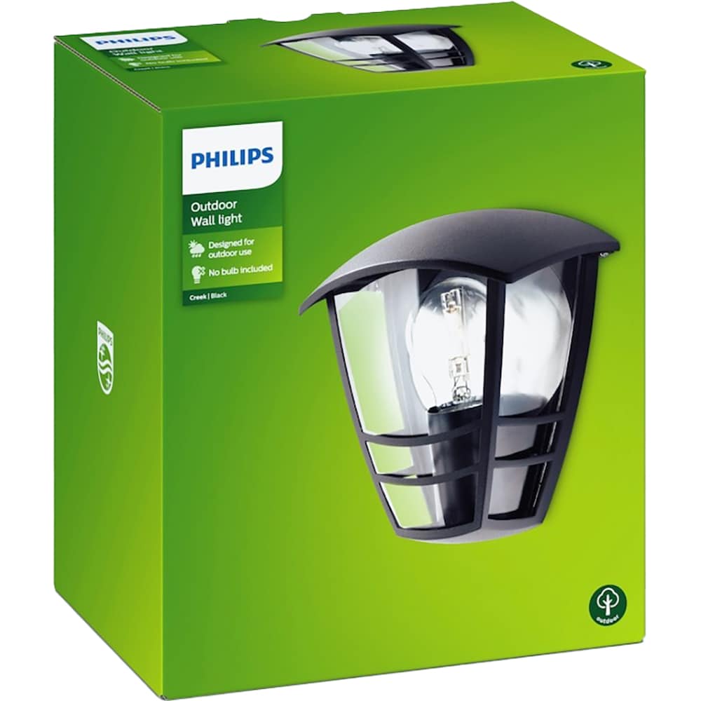 Aplica de exterior PHILIPS MyGarden Creek, 60W, IP44, negru