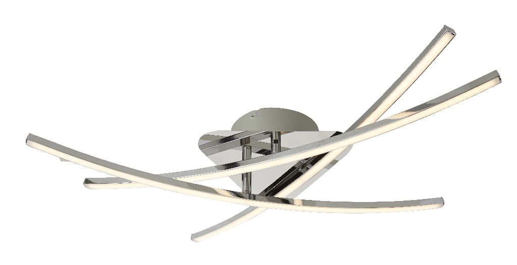 Plafoniera LED GOODHOME Alani, 21W, 2100 lm, 57 x 50 cm, metal si plastic, crom