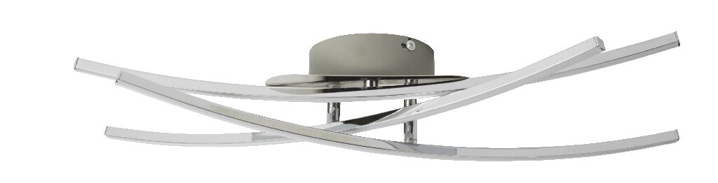 Plafoniera LED GOODHOME Alani, 21W, 2100 lm, 57 x 50 cm, metal si plastic, crom