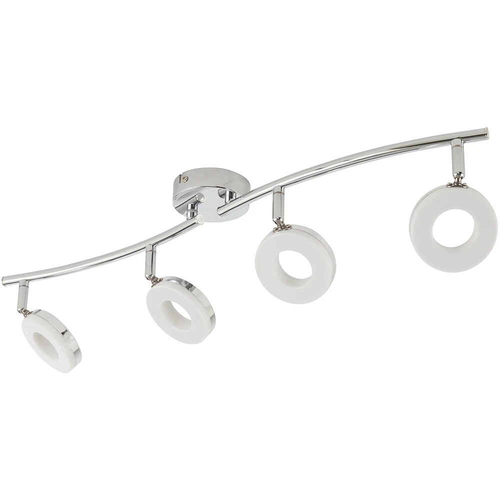 Spot LED integrat Muesis GOODHOME, 4 becuri, 16W, 1180 lm, 3000K, crom