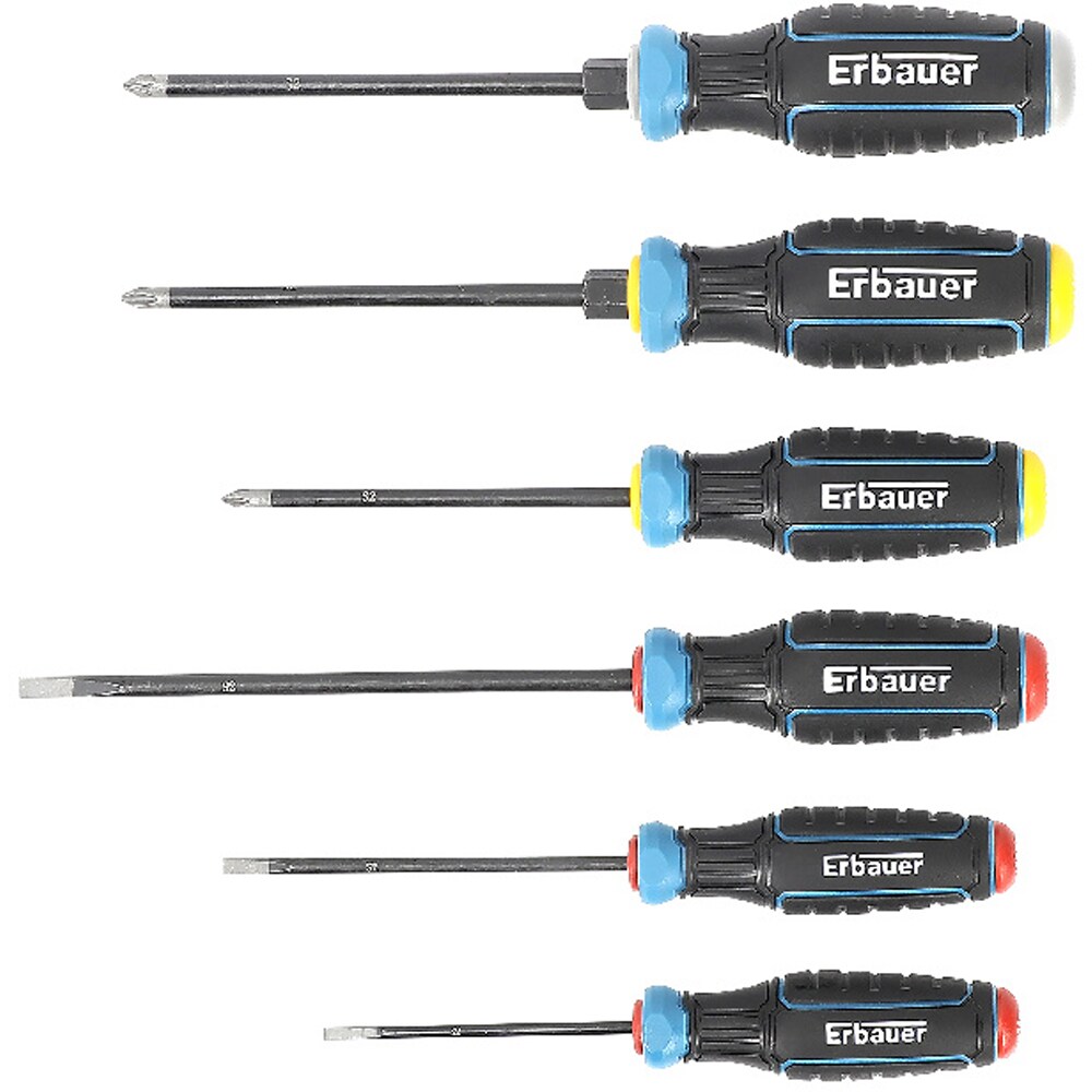 Set surubelnite ERBAUER, SL3.5, SL4, SL5.5, PH1, PH2, PZ2, 6buc