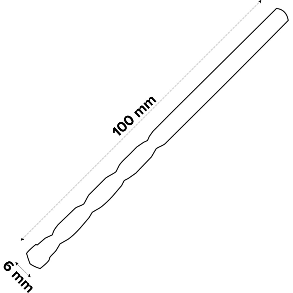 Burghiu beton Erbauer, 6 x 100 mm