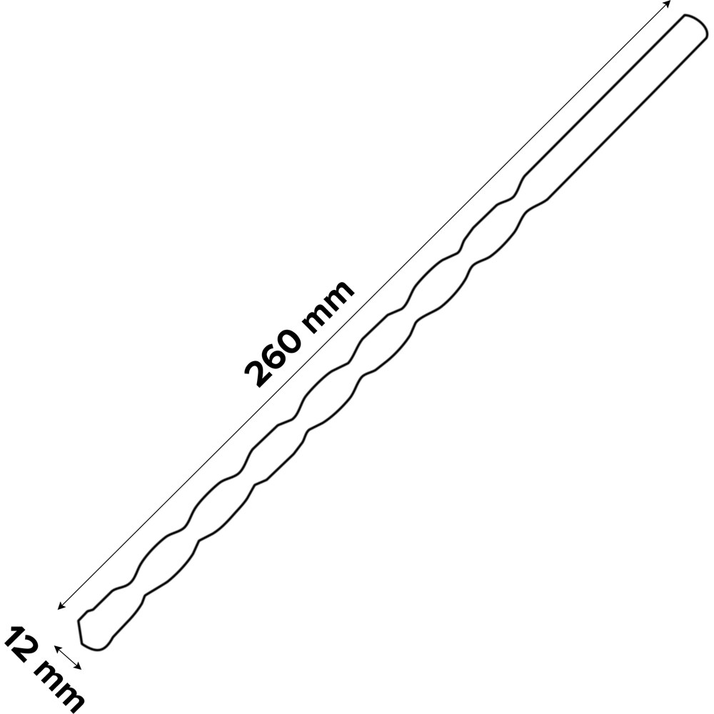 Burghiu multifunctional Erbauer, 12 x 260 mm