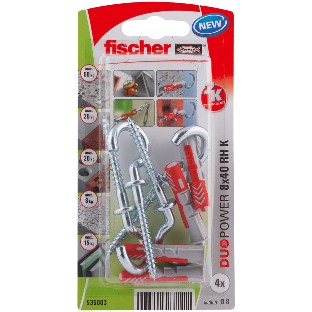 Set dibluri FISCHER DuoPower, 8 x 40mm, 4 bucati