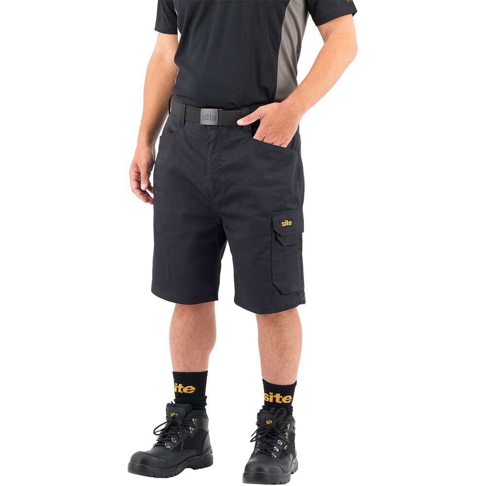 Pantaloni Sember Site, marimea 46, bumbac si poliester, negru