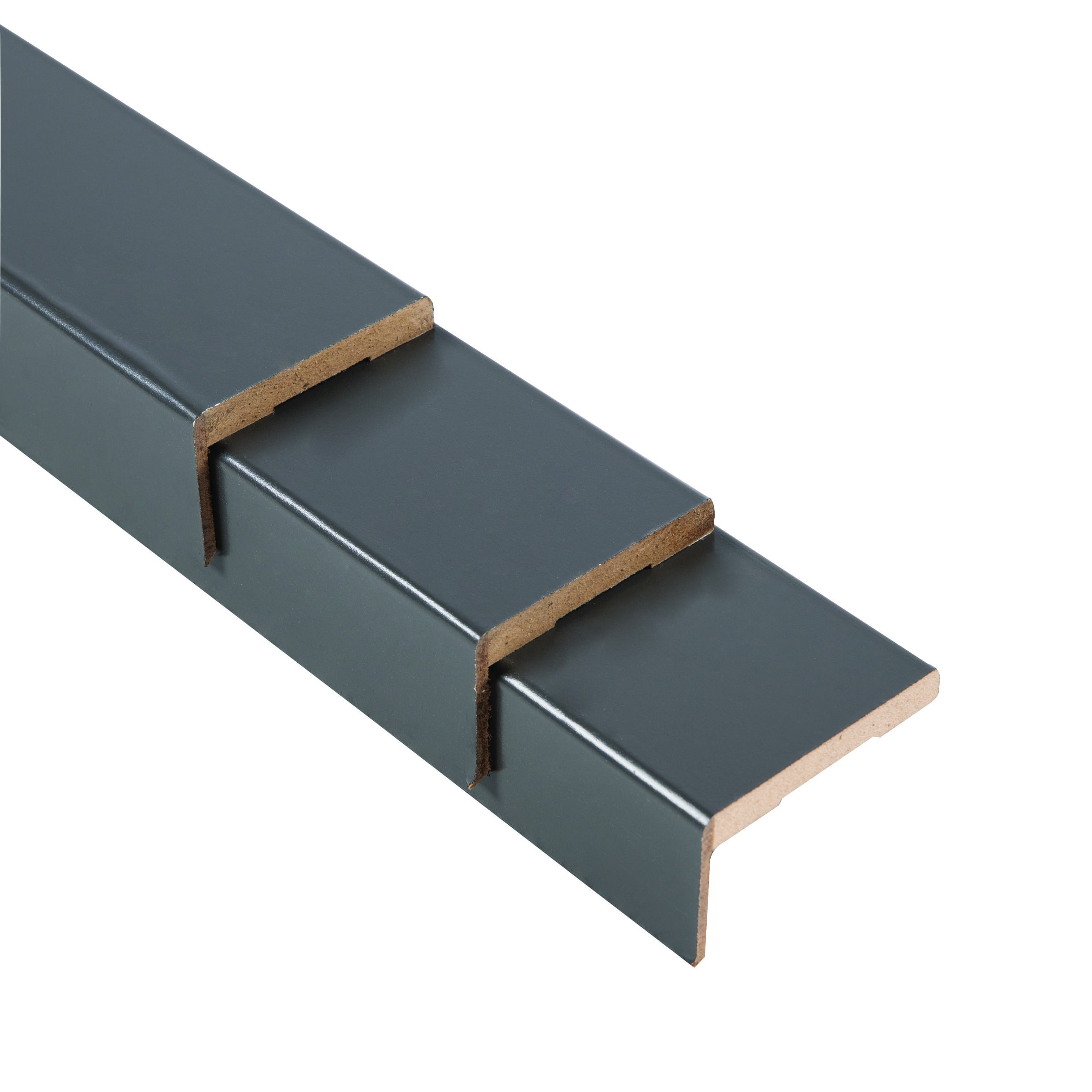 Set pervaz reglabil, pentru usi vopsite antracit, 7 x 215 cm