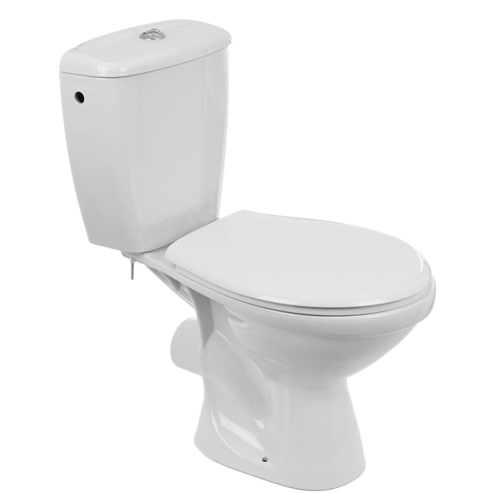 Set vas WC KOLO Idol 19035000, ceramica, evacuare orizontala, rezervor 3-6 l, capac duroplast, alb