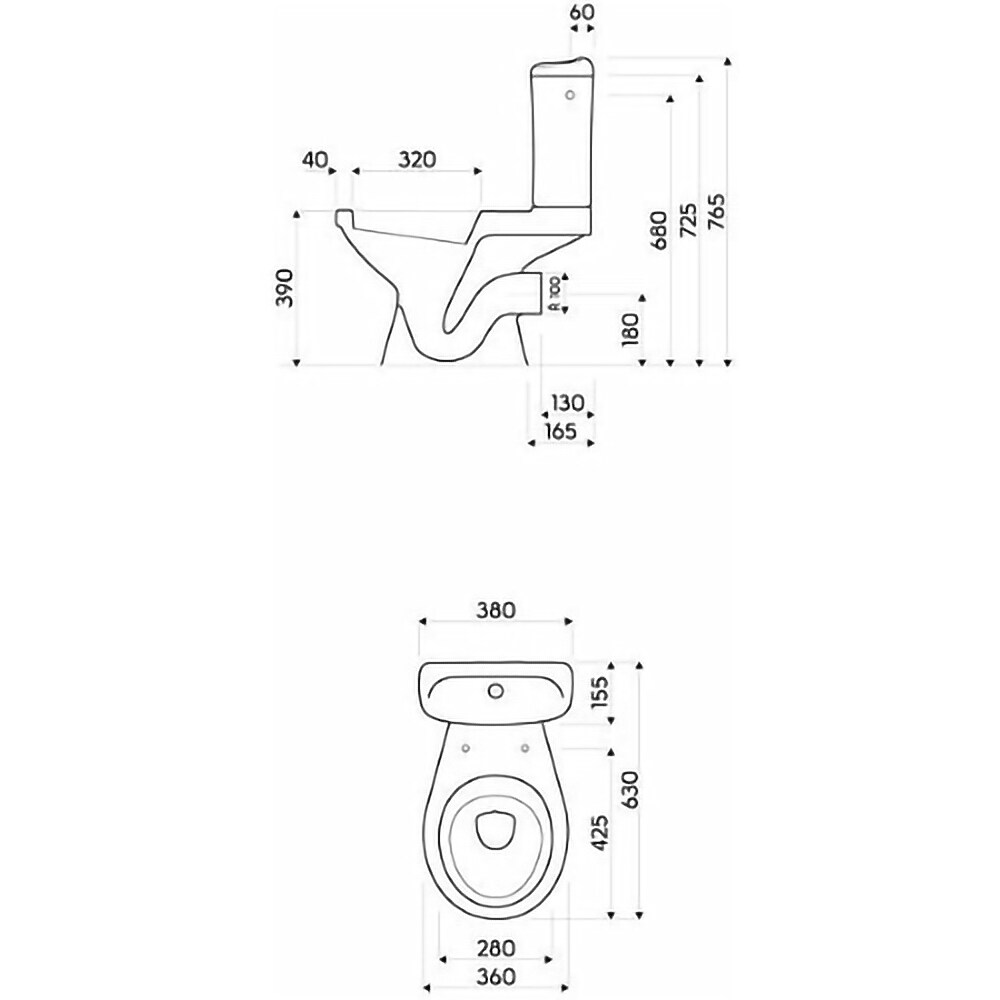 Set vas WC KOLO Idol 19035000, ceramica, evacuare orizontala, rezervor 3-6 l, capac duroplast, alb