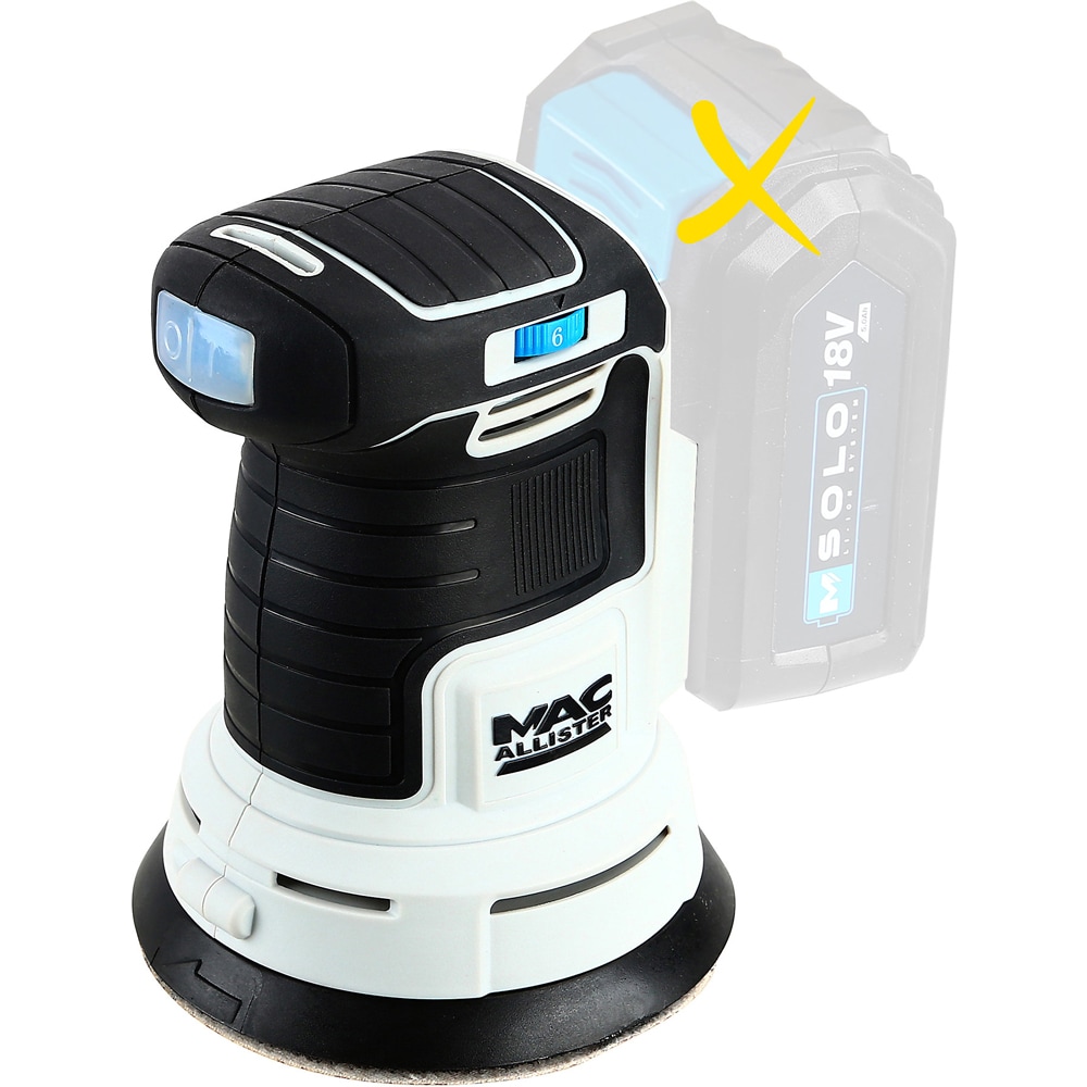 Slefuitor orbital Mac Allister SOLO MROS18-Li, 18V, 11000rpm, 125mm, fara acumulator