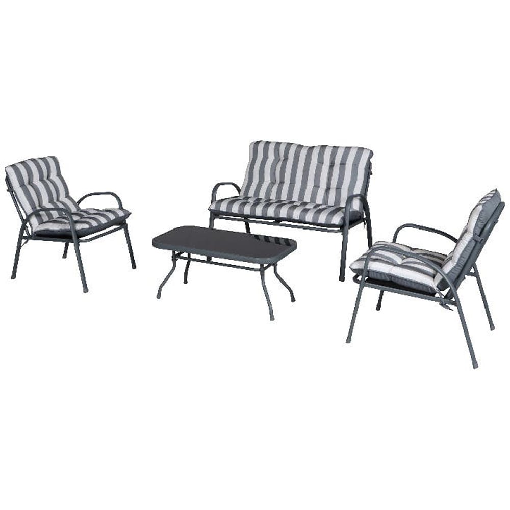 Set mobilier gradina Colorado, 4 piese, gri