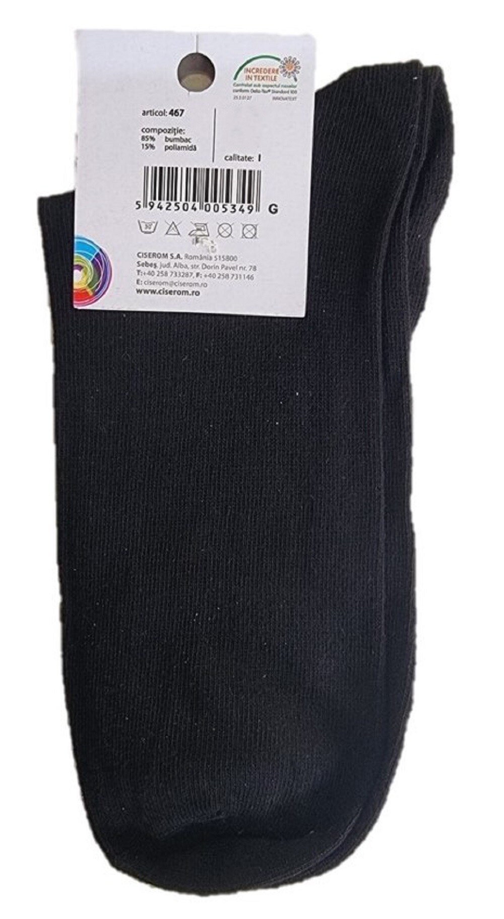 Sosete CISEROM, marimea 44-45, negru
