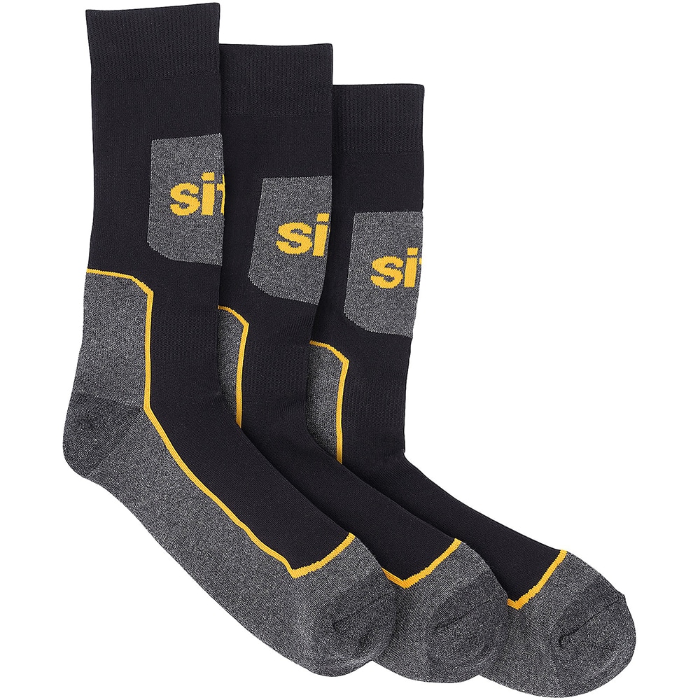 Set 3 perechi sosete barbati SITE Toppan, marimea 41-46, negru-gri