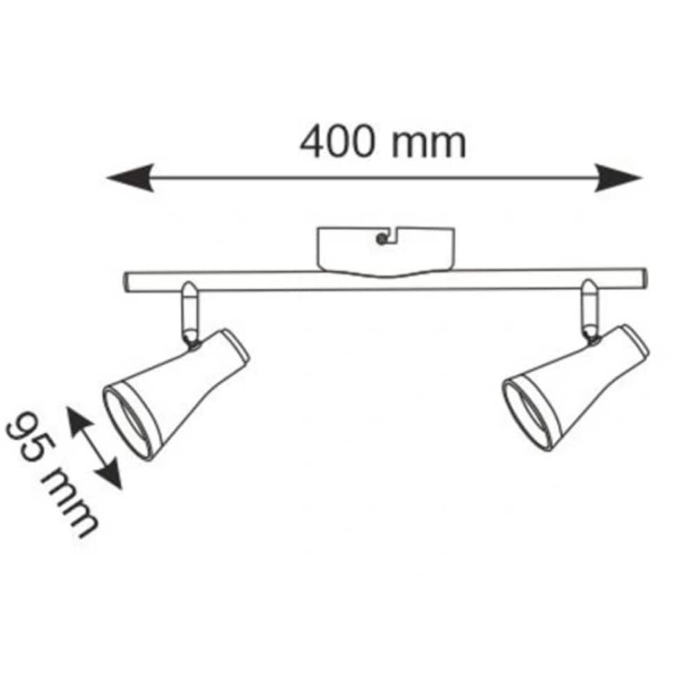 Lampa LED Berg 318169, 2 x 8.4W, 850lm, negru