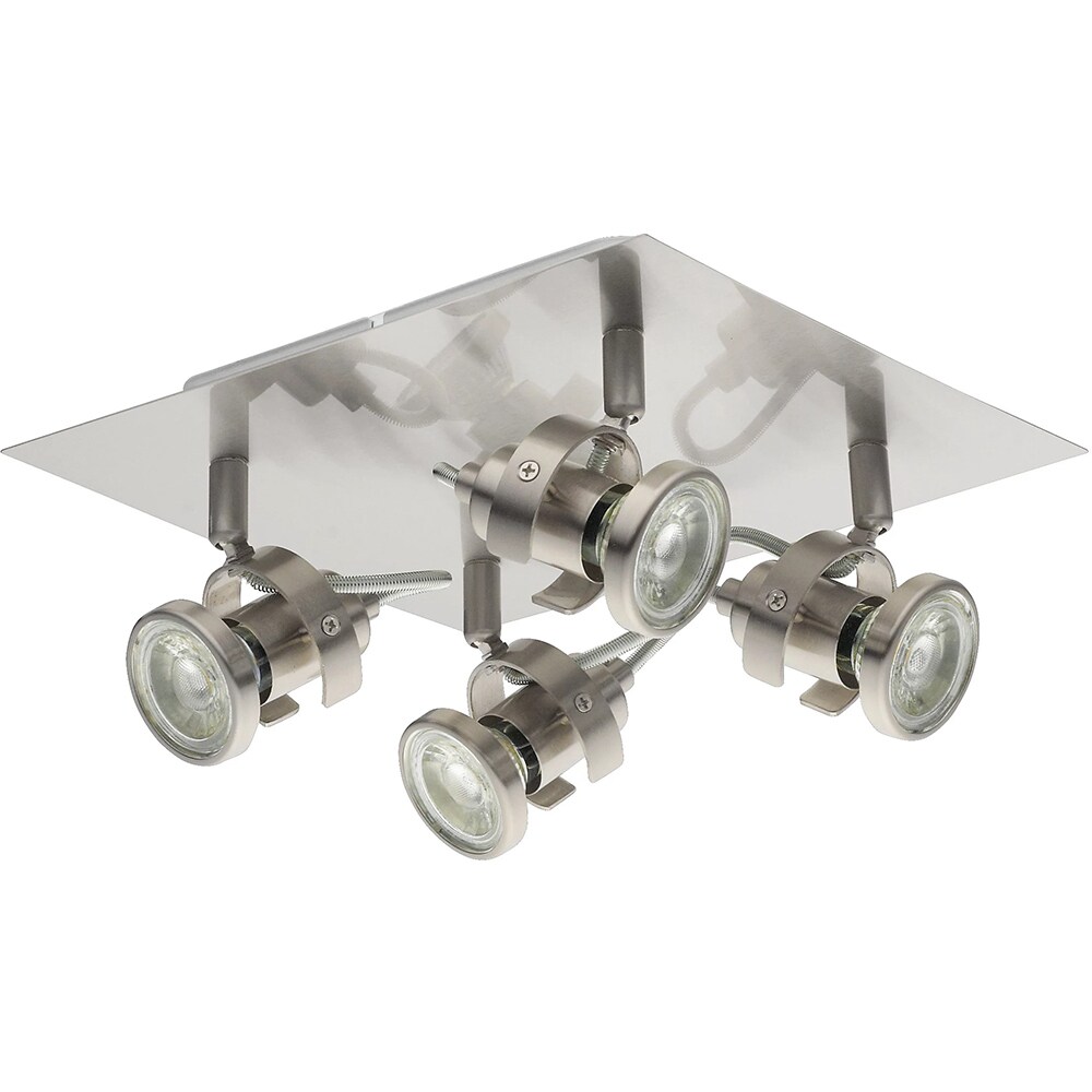 Spot LED Arachne GOODHOME, 4 becuri GU10, 5W, crom