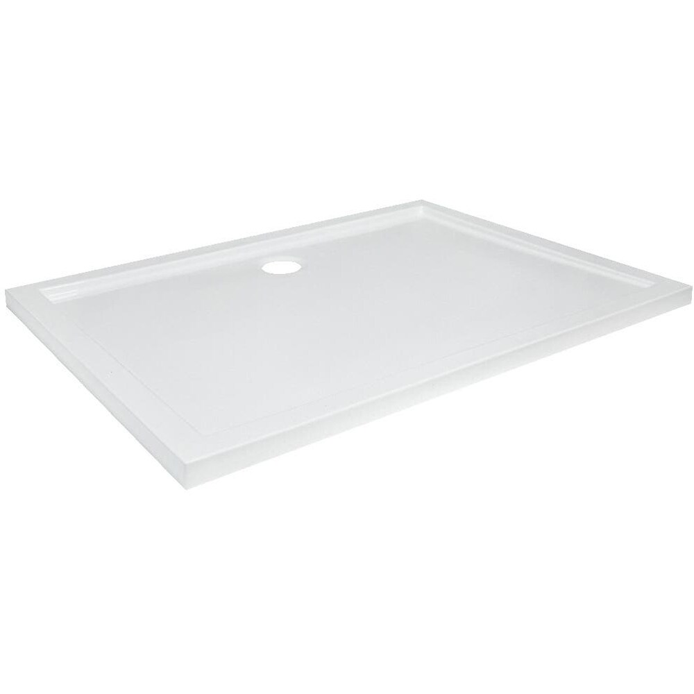 Cadita dus GOODHOME Vorma, dreptunghiulara, ABS si acril, 120 x 80 x 4 cm, alb