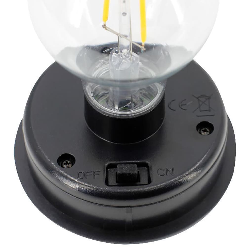 Felinar de masa solar, 0.06 W, 5 lumeni, IP44, 3000K, metal, negru