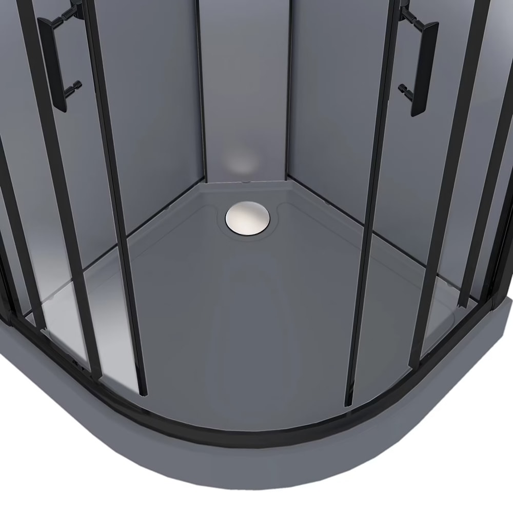 Cabina de dus cu hidromasaj GOODHOME Beloya, 90 x 90 x 220 cm, sticla securizata 6mm, profil negru