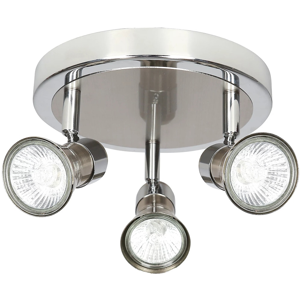 Spot LED Aphroditus GOODHOME, 3 becuri GU10, 10W, crom