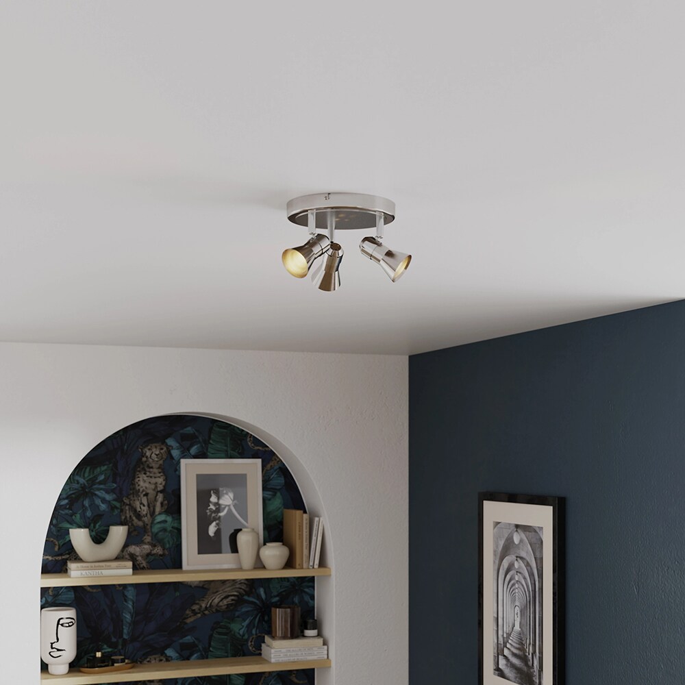 Spot LED Aphroditus GOODHOME, 3 becuri GU10, 10W, crom