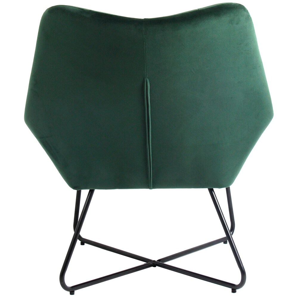 Fotoliu Turio, 86.5 x 80 x 75 cm, catifea, verde