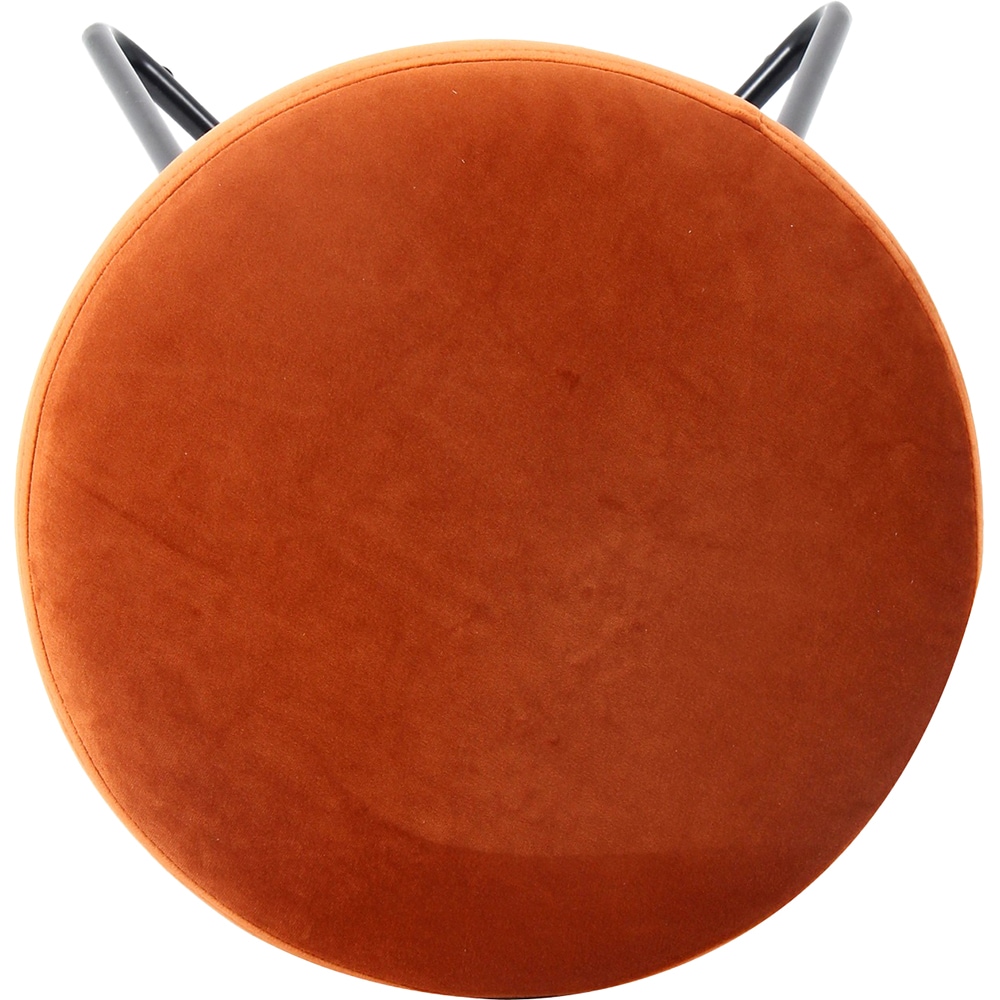 Taburet Turio, 40 x 48 cm, catifea, portocaliu